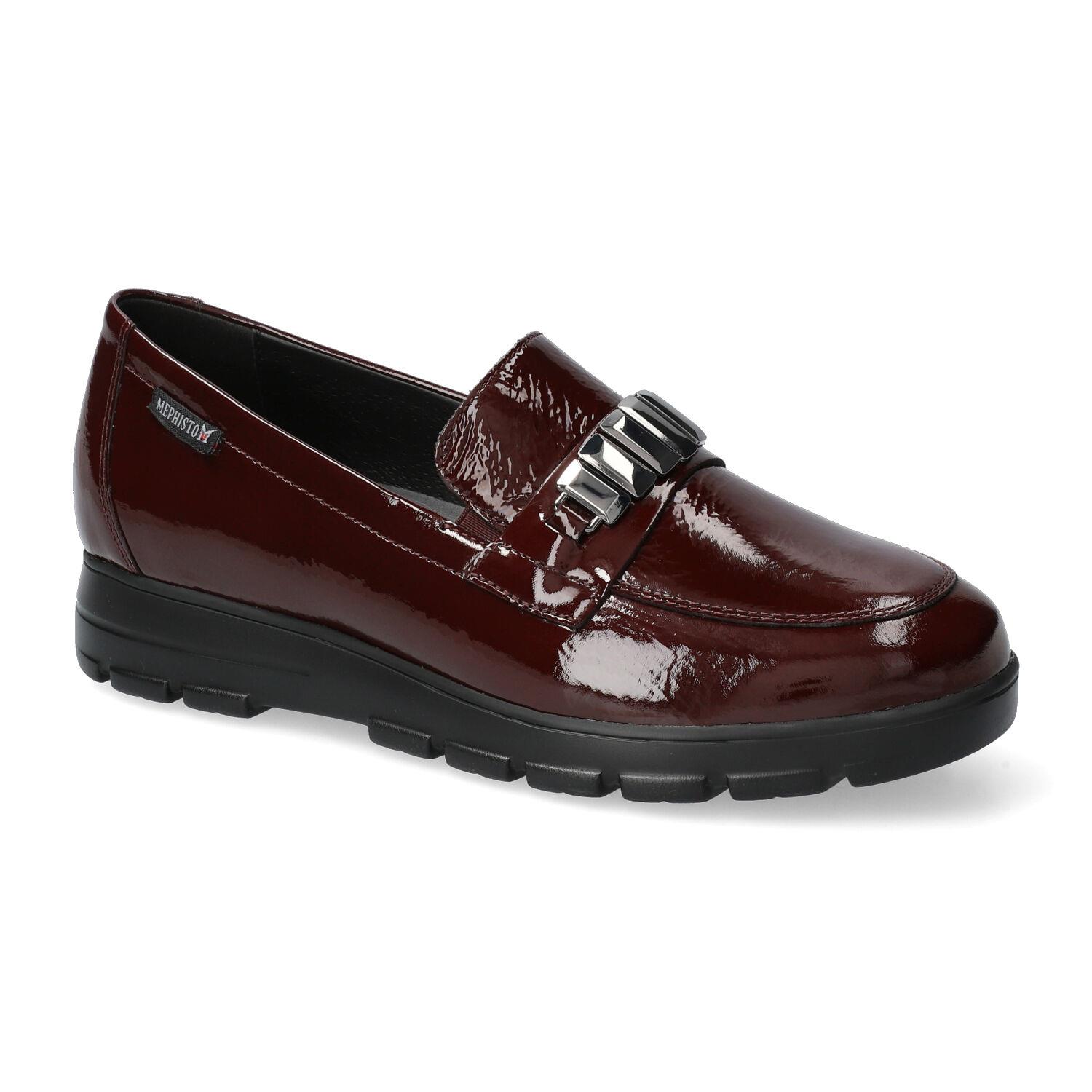 mocassins femme modèle Carlyne bordeaux - Mephisto